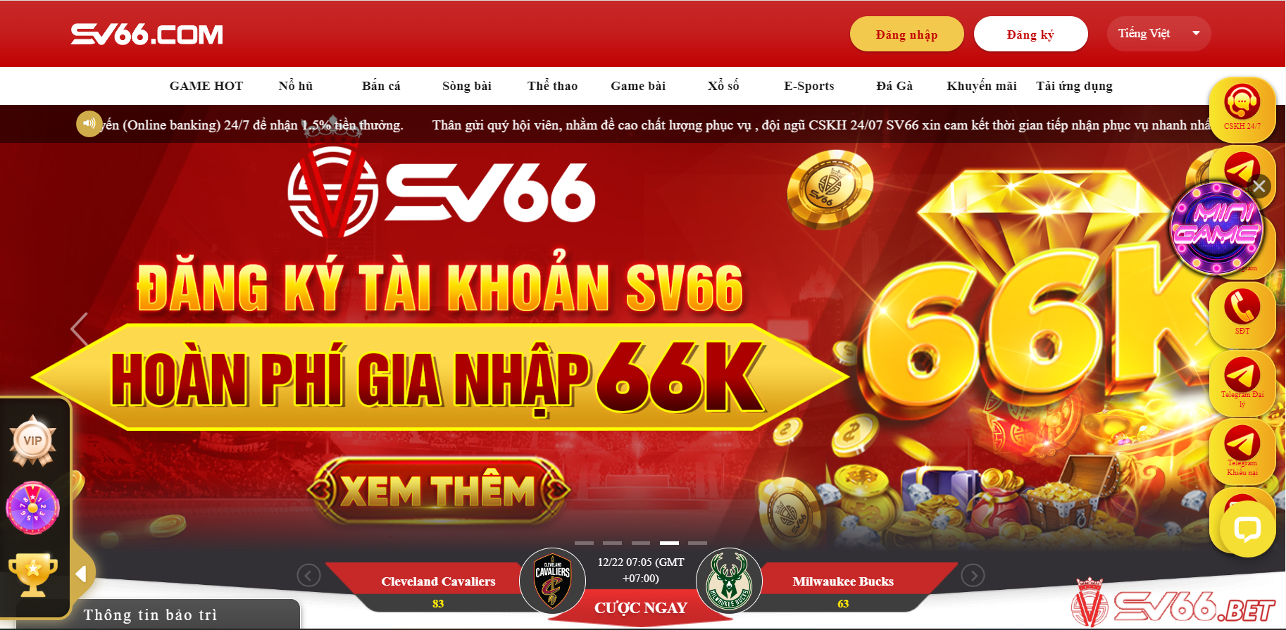 Khuyến mãi SV66 hấp dẫn